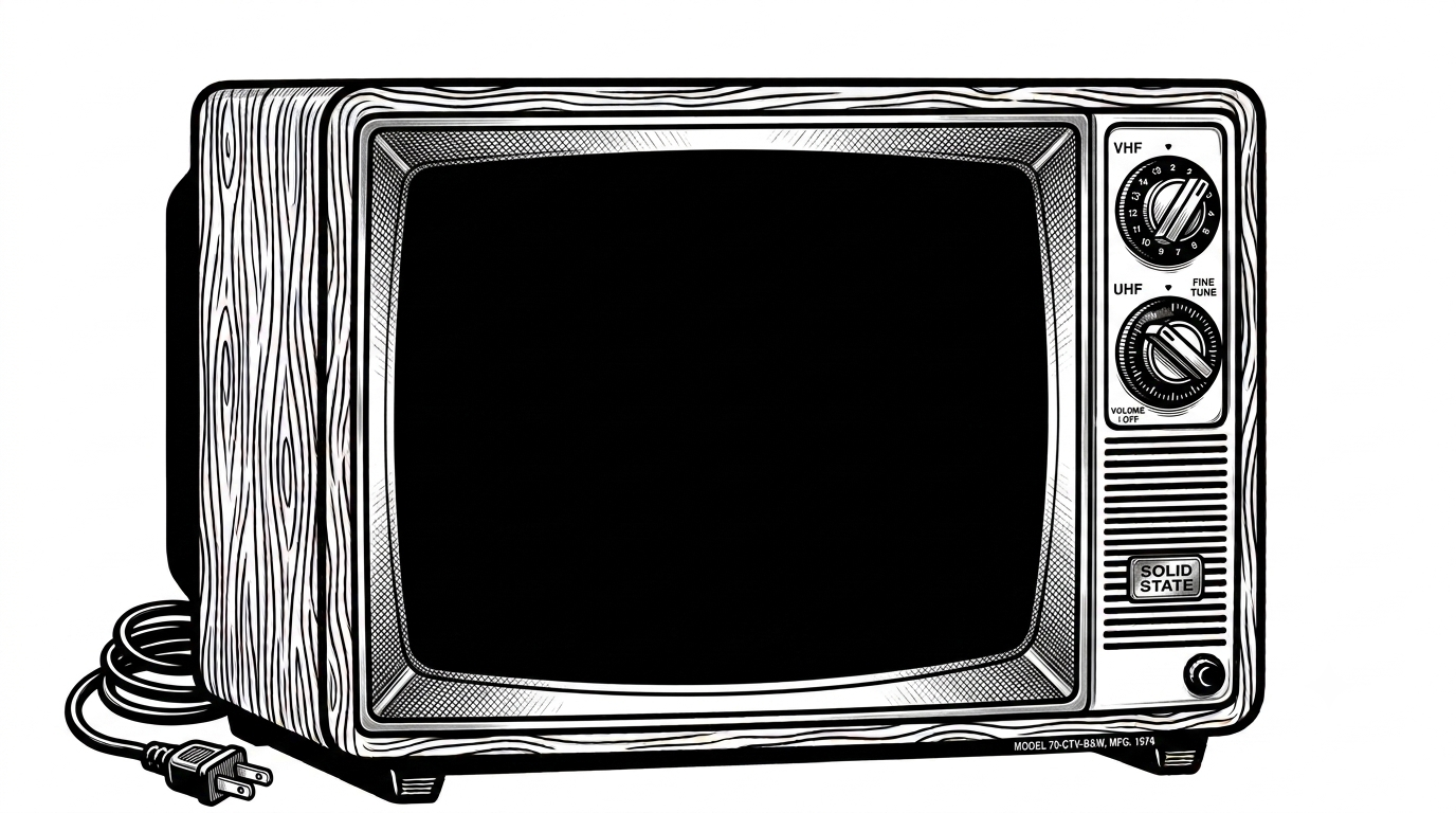 Cereal Brain retro TV illustration — Saturday Morning Vibes