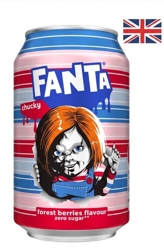 UK Fanta Chucky Forest Berries Zero Sugar can