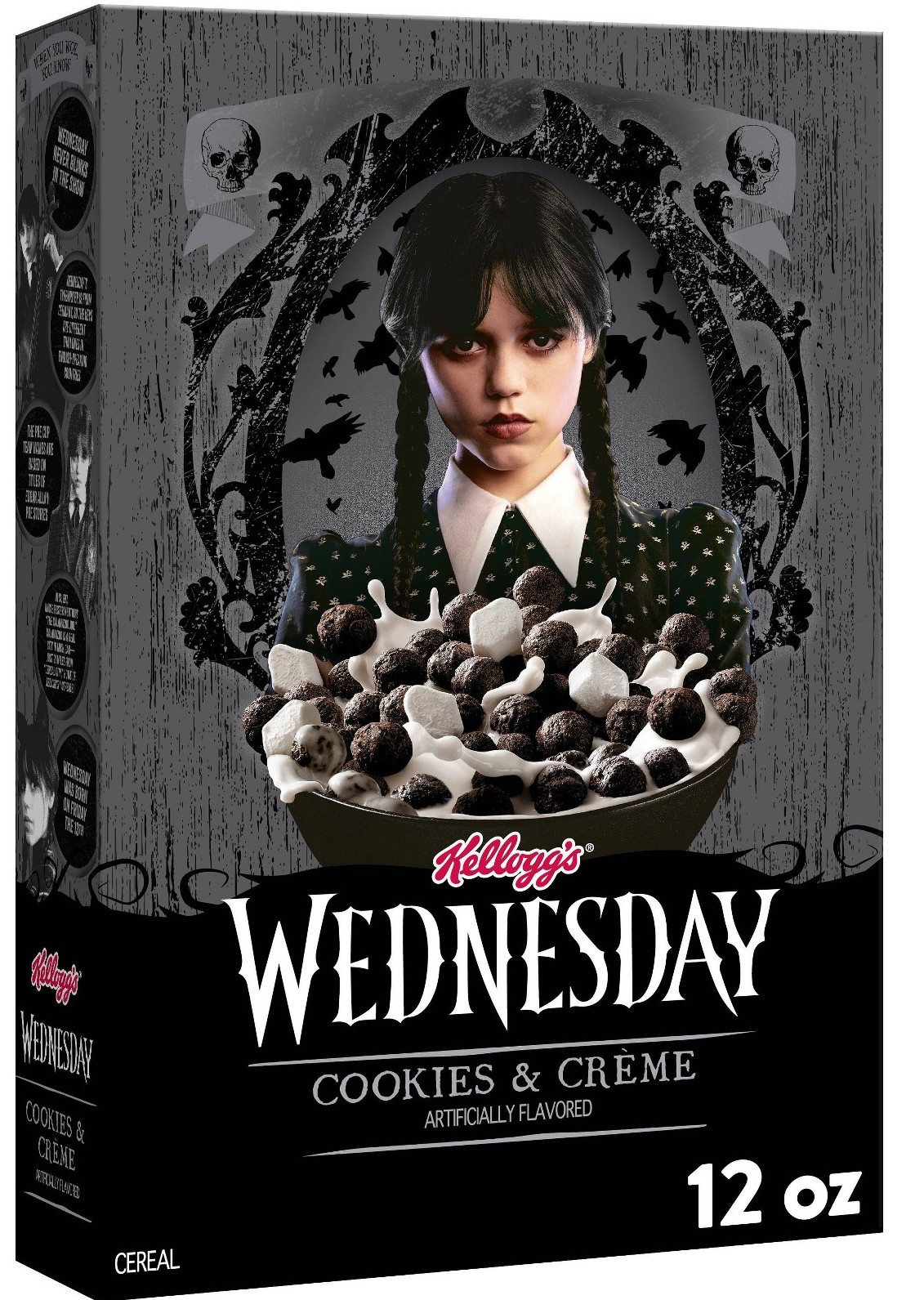 Kellogg's Wednesday Cookies and Creme cereal box
